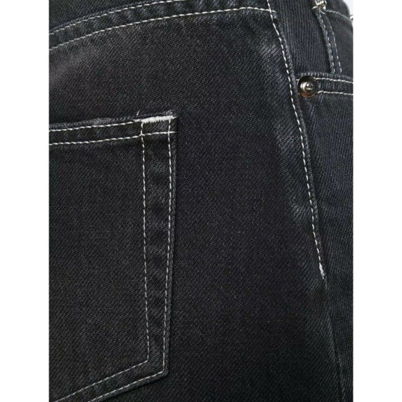 Ganni black mini denim skirt - Picture 3 of 9